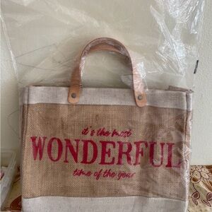 Wonderful Tan and Pink Women's Bag